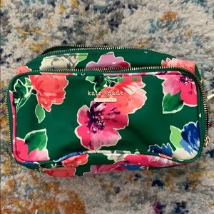 Kate Spade nylon floral print makeup case